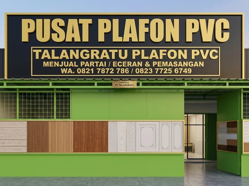 Papan Nama Toko Pusat Plafon PVC