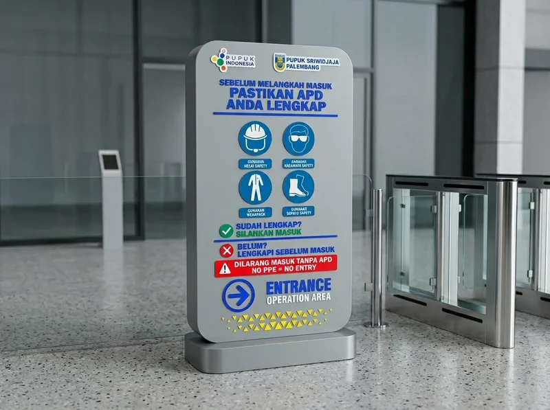 Totem Signage PT Pupuk Sriwijaya